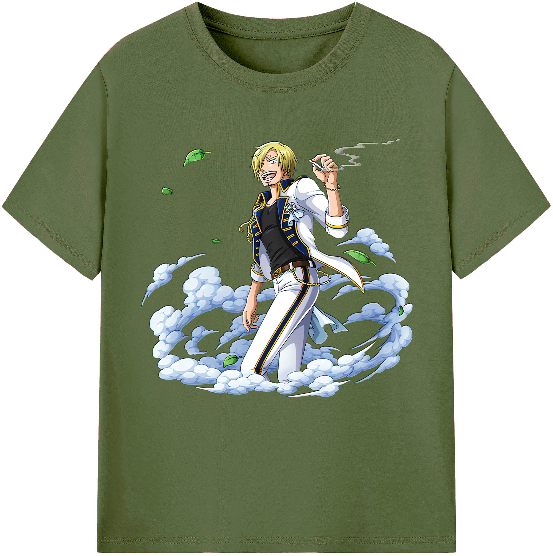 ワンピース サンジ ONE PIECE Sanji 綿100％半袖Tシャツ（フロントプリント）